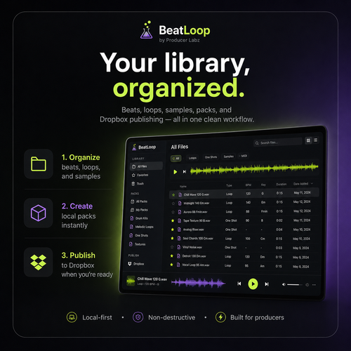 BeatLoop – Beat, Loop & Sample Organizer for Producers