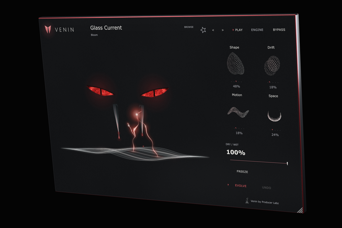 Venin VST3 multi-effects plugin interface and controls