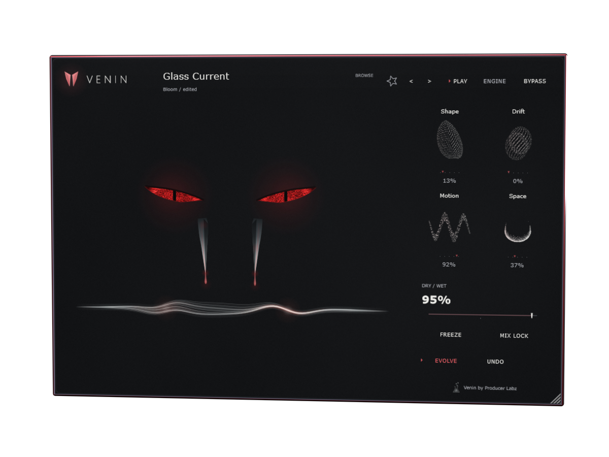 Venin creative multi-FX VST plugin interface